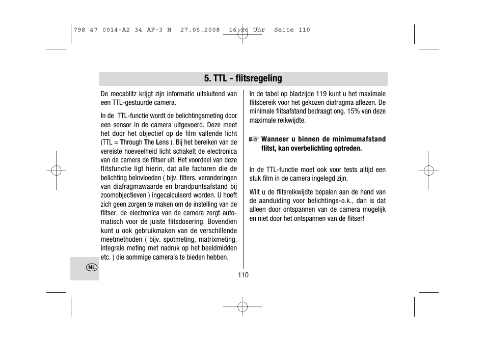 Metz MECABLITZ 34 AF-3 Nikon User Manual | Page 110 / 128