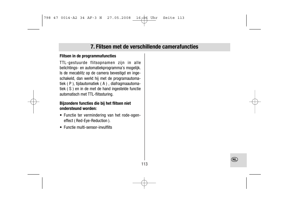 Metz MECABLITZ 34 AF-3 Nikon User Manual | Page 113 / 128