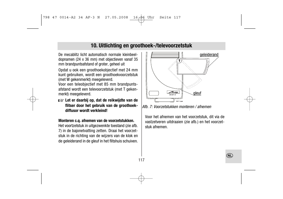 Metz MECABLITZ 34 AF-3 Nikon User Manual | Page 117 / 128