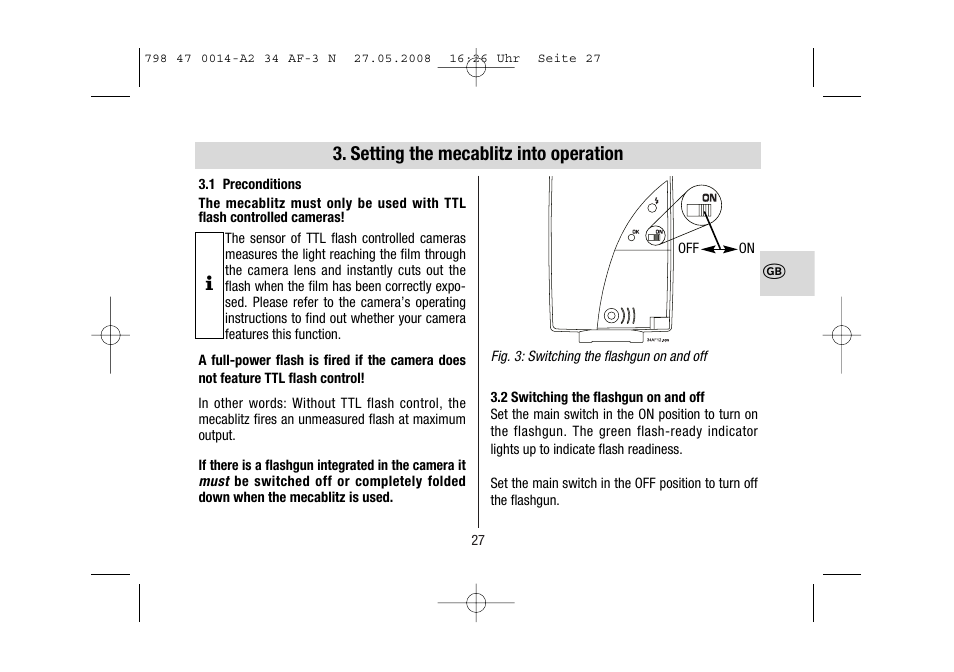 Metz MECABLITZ 34 AF-3 Nikon User Manual | Page 27 / 128