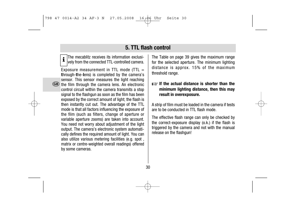 Metz MECABLITZ 34 AF-3 Nikon User Manual | Page 30 / 128