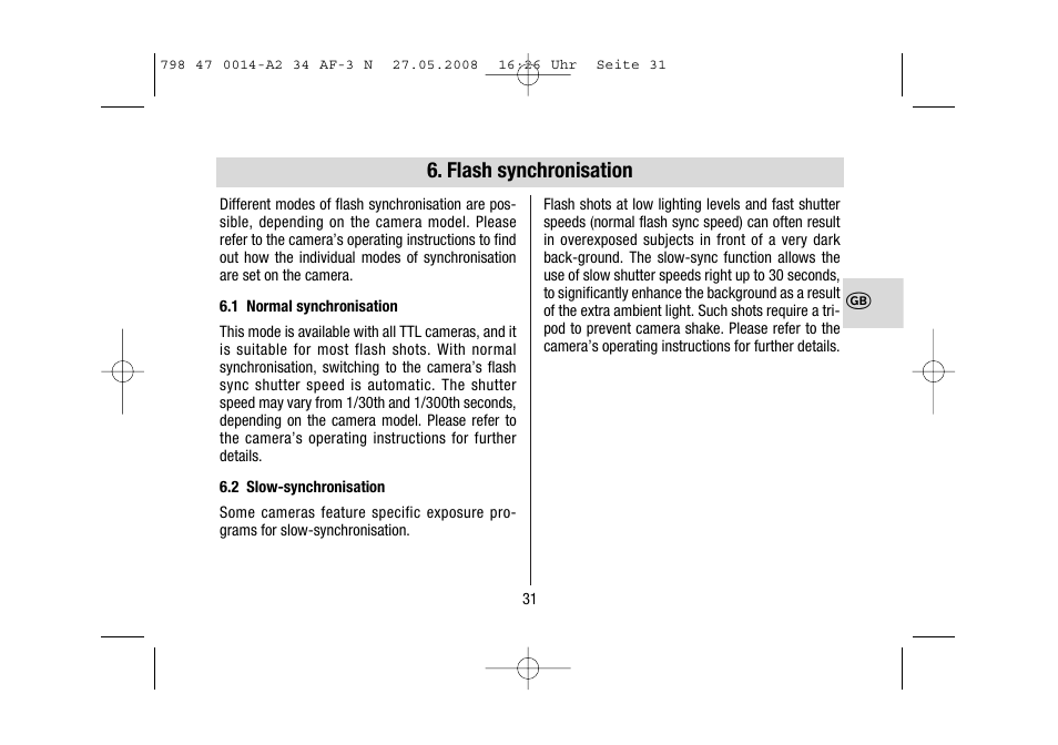 Metz MECABLITZ 34 AF-3 Nikon User Manual | Page 31 / 128