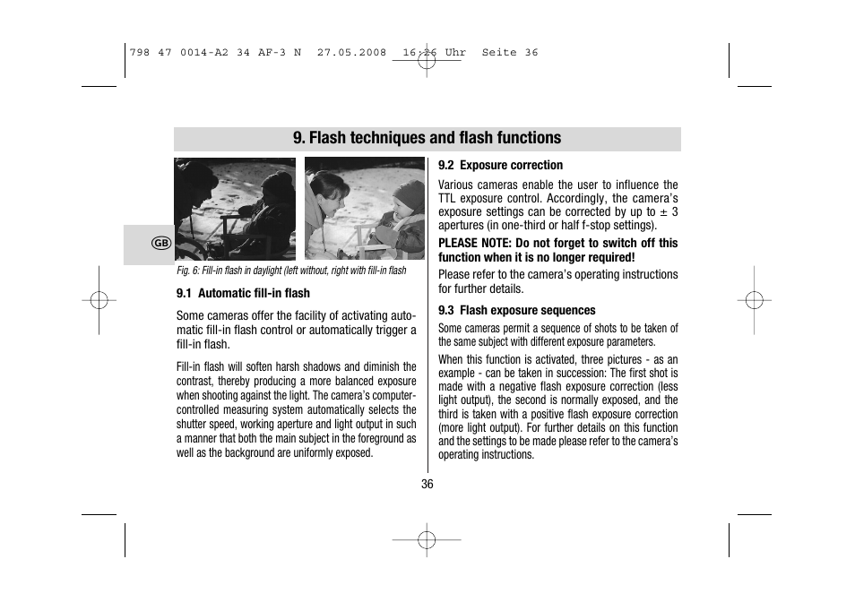Flash techniques and flash functions | Metz MECABLITZ 34 AF-3 Nikon User Manual | Page 36 / 128