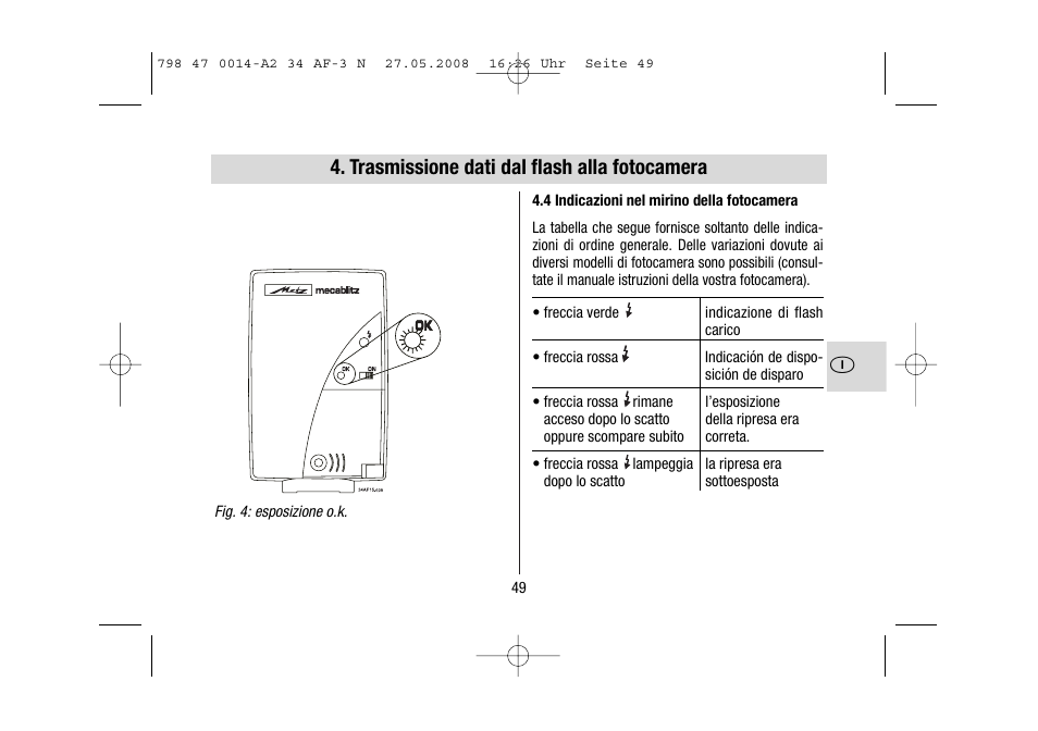 Trasmissione dati dal flash alla fotocamera | Metz MECABLITZ 34 AF-3 Nikon User Manual | Page 49 / 128