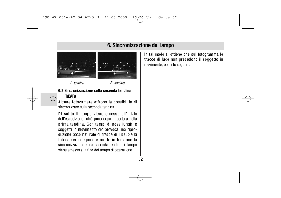 Sincronizzazione del lampo | Metz MECABLITZ 34 AF-3 Nikon User Manual | Page 52 / 128