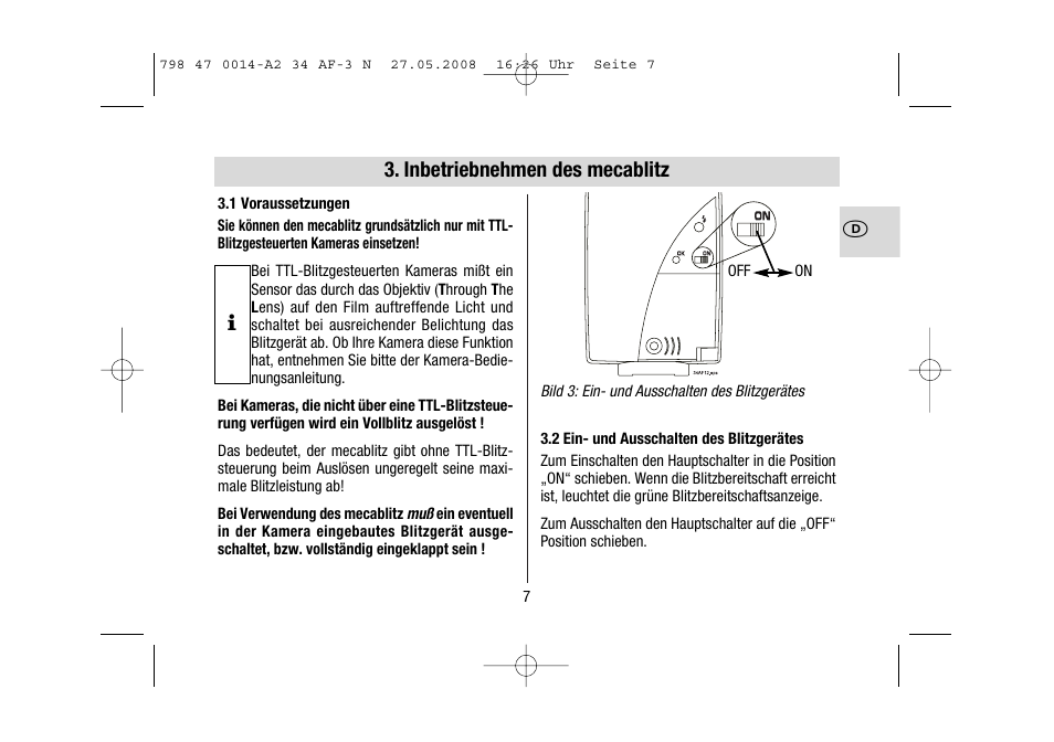 Metz MECABLITZ 34 AF-3 Nikon User Manual | Page 7 / 128