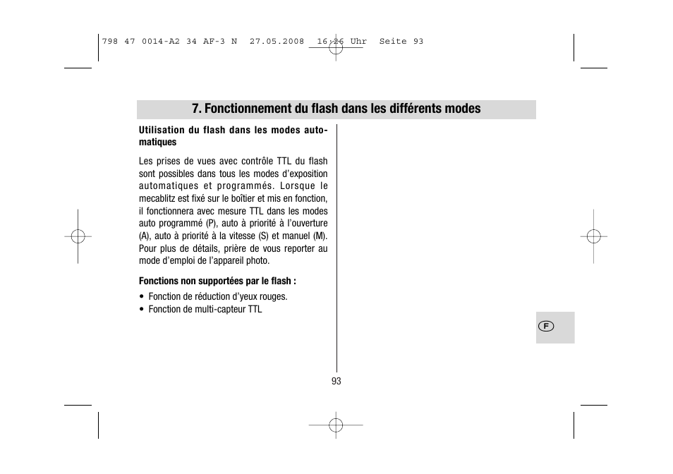Metz MECABLITZ 34 AF-3 Nikon User Manual | Page 93 / 128