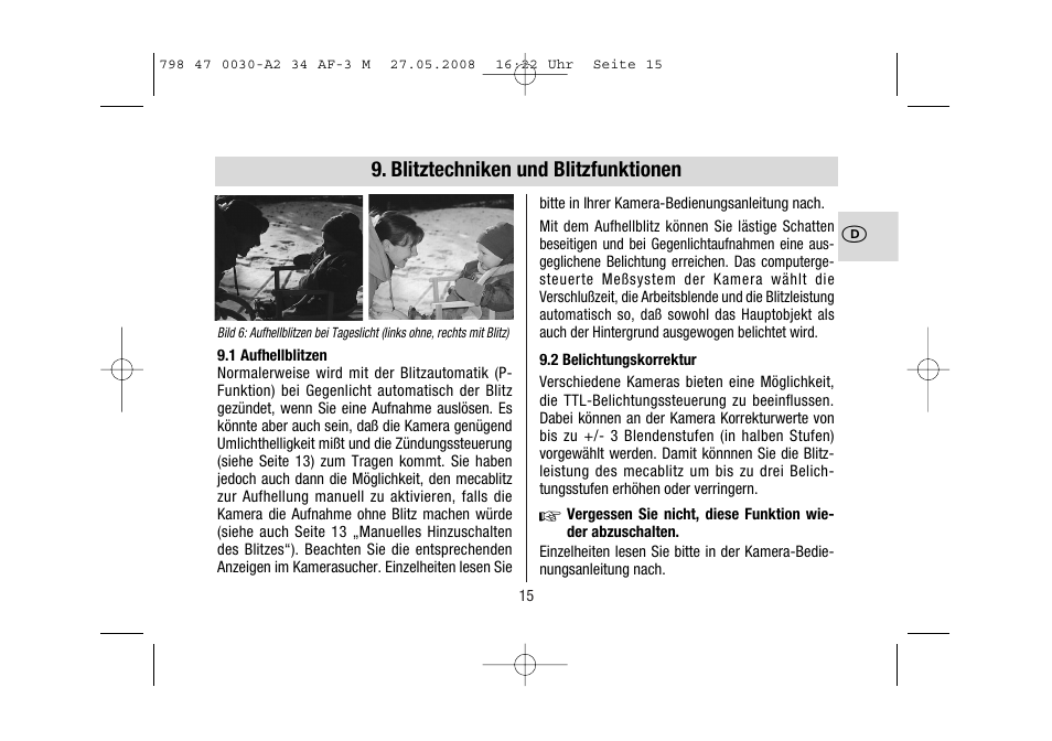 Metz MECABLITZ 34 AF-3 Minolta User Manual | Page 15 / 120