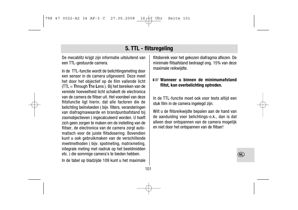 Metz MECABLITZ 34 AF-3 Canon User Manual | Page 101 / 112