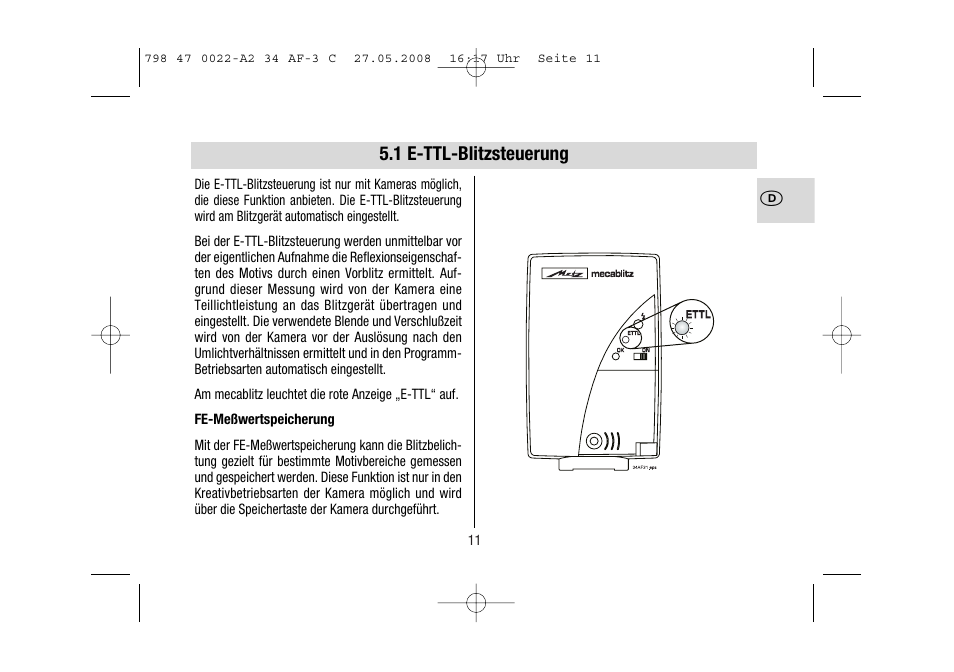 Metz MECABLITZ 34 AF-3 Canon User Manual | Page 11 / 112