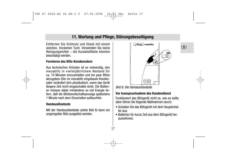 Metz MECABLITZ 34 AF-3 Canon User Manual | Page 17 / 112