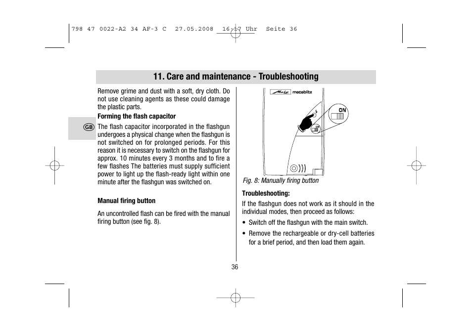 Metz MECABLITZ 34 AF-3 Canon User Manual | Page 36 / 112