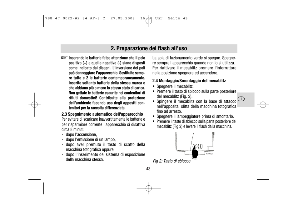 Metz MECABLITZ 34 AF-3 Canon User Manual | Page 43 / 112