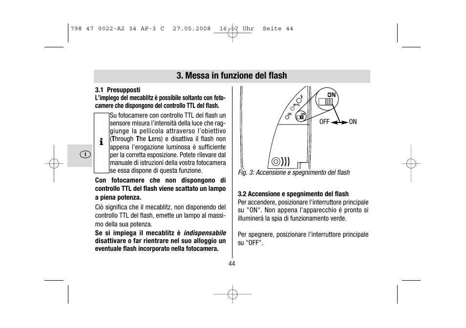 Metz MECABLITZ 34 AF-3 Canon User Manual | Page 44 / 112