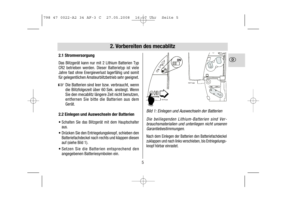 Metz MECABLITZ 34 AF-3 Canon User Manual | Page 5 / 112