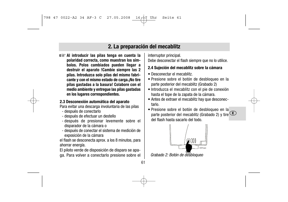 Metz MECABLITZ 34 AF-3 Canon User Manual | Page 61 / 112