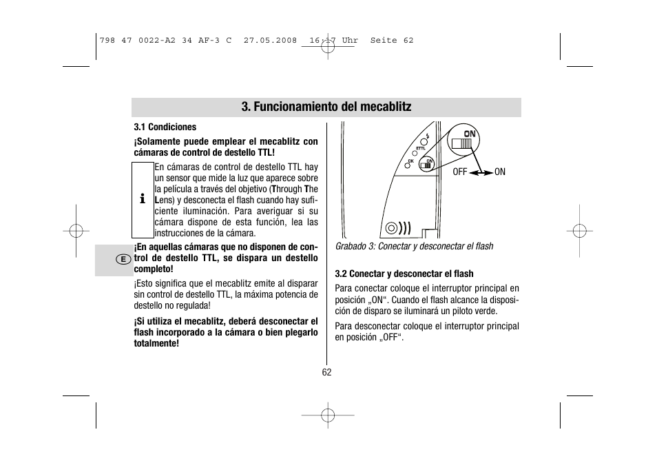 Metz MECABLITZ 34 AF-3 Canon User Manual | Page 62 / 112