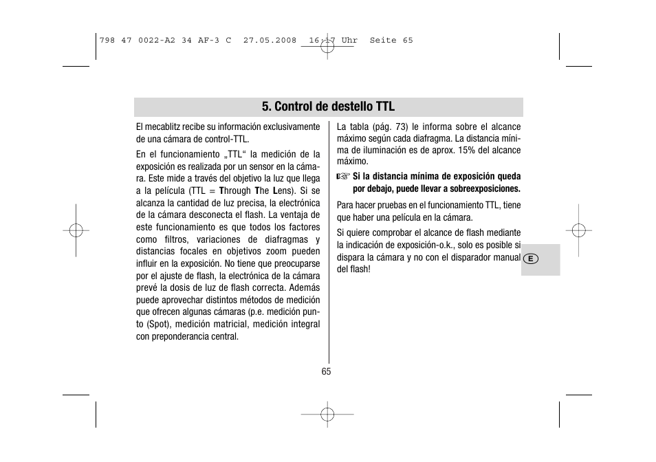 Metz MECABLITZ 34 AF-3 Canon User Manual | Page 65 / 112