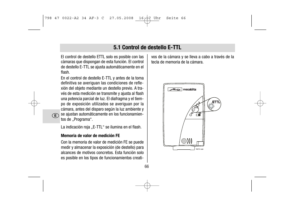 Metz MECABLITZ 34 AF-3 Canon User Manual | Page 66 / 112
