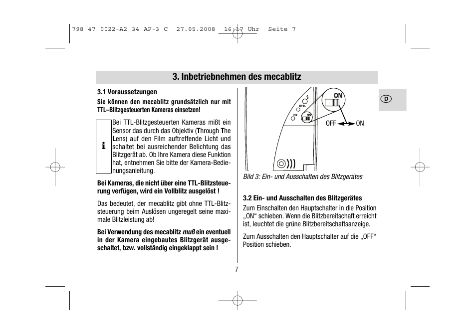 Metz MECABLITZ 34 AF-3 Canon User Manual | Page 7 / 112