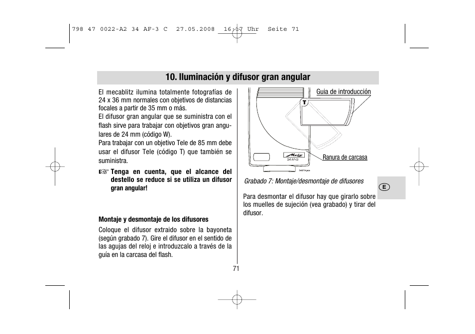 Metz MECABLITZ 34 AF-3 Canon User Manual | Page 71 / 112