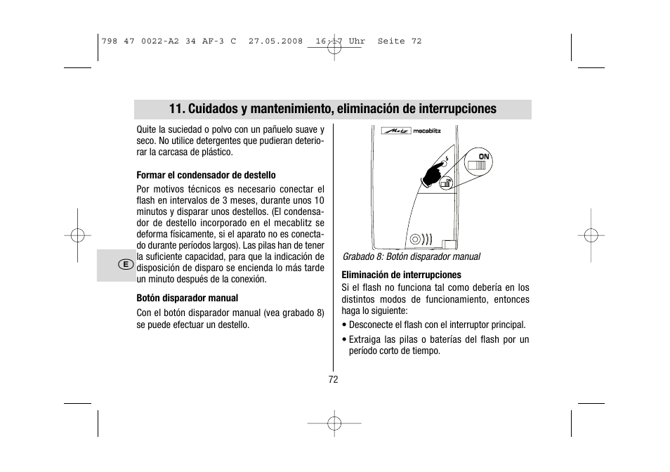 Metz MECABLITZ 34 AF-3 Canon User Manual | Page 72 / 112