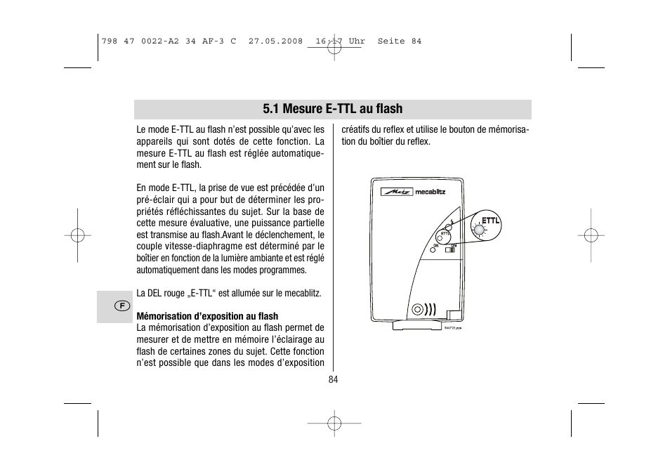 Metz MECABLITZ 34 AF-3 Canon User Manual | Page 84 / 112