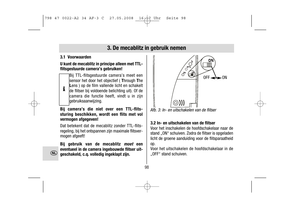 Metz MECABLITZ 34 AF-3 Canon User Manual | Page 98 / 112