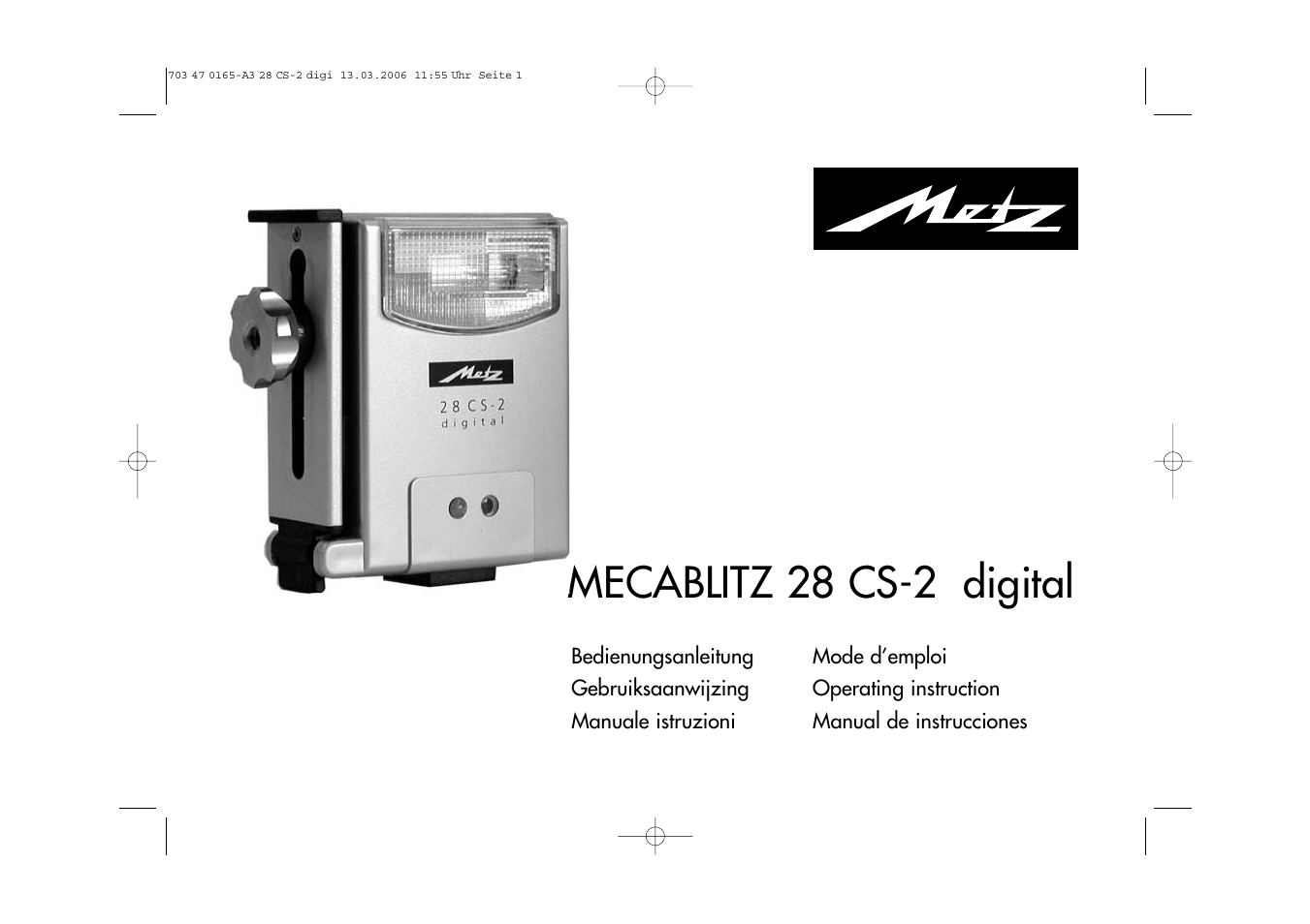 Metz MECABLITZ 28 CS-2 digital User Manual | 176 pages