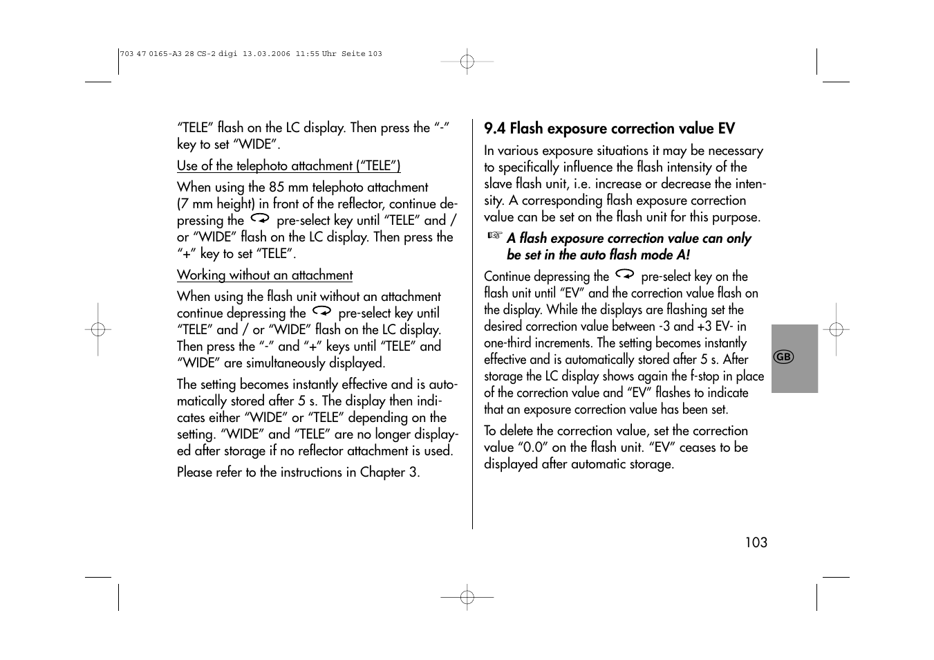 Metz MECABLITZ 28 CS-2 digital User Manual | Page 103 / 176