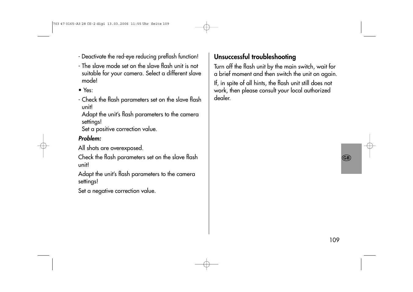 Metz MECABLITZ 28 CS-2 digital User Manual | Page 109 / 176