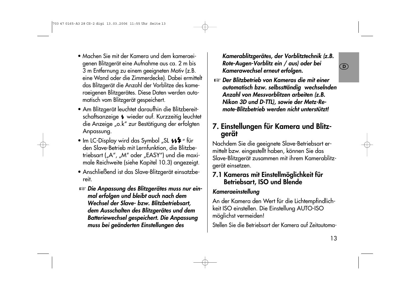 Metz MECABLITZ 28 CS-2 digital User Manual | Page 13 / 176