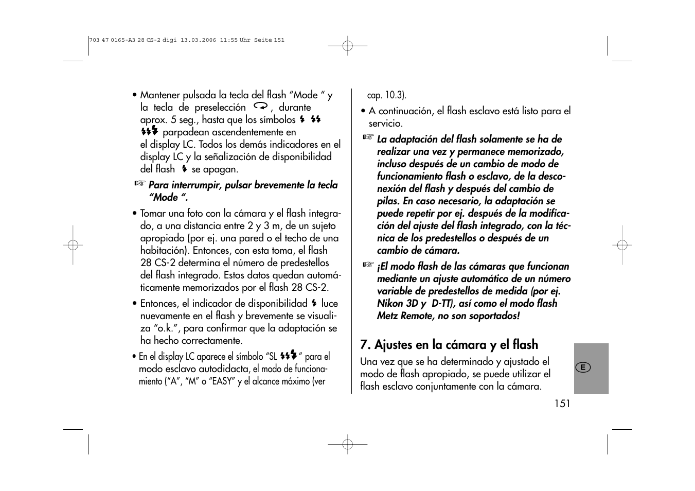 Metz MECABLITZ 28 CS-2 digital User Manual | Page 151 / 176