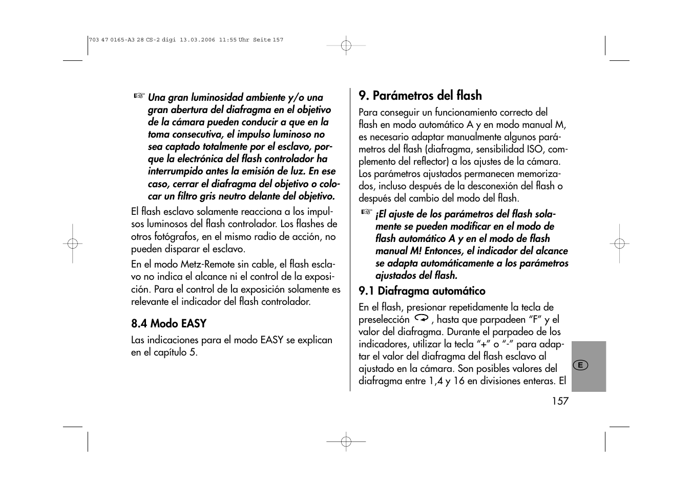 Metz MECABLITZ 28 CS-2 digital User Manual | Page 157 / 176