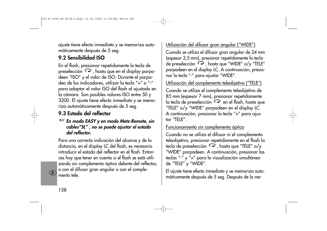 Metz MECABLITZ 28 CS-2 digital User Manual | Page 158 / 176