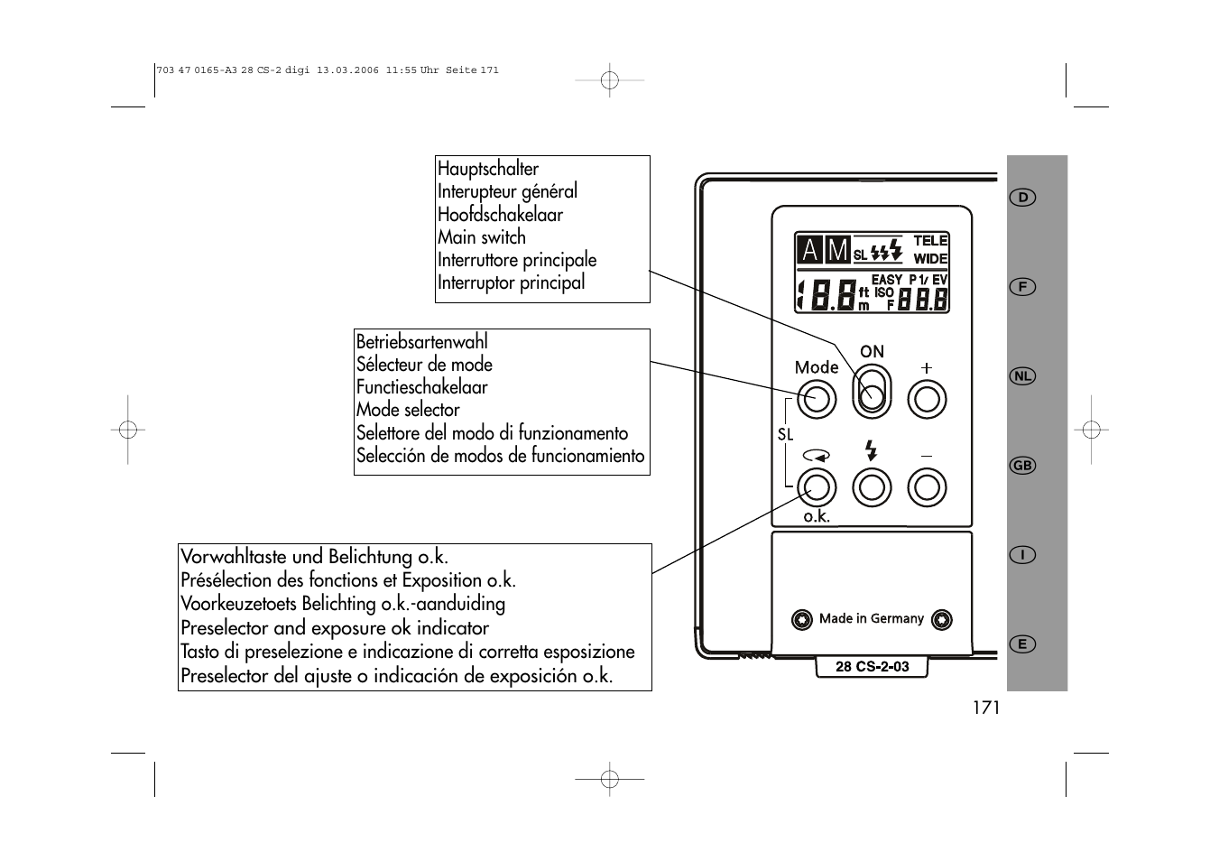 Metz MECABLITZ 28 CS-2 digital User Manual | Page 171 / 176