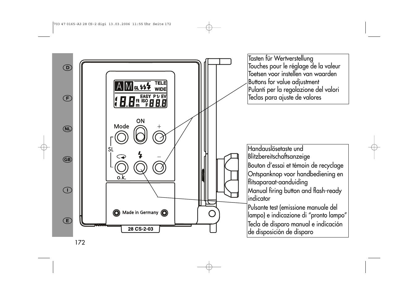 Metz MECABLITZ 28 CS-2 digital User Manual | Page 172 / 176