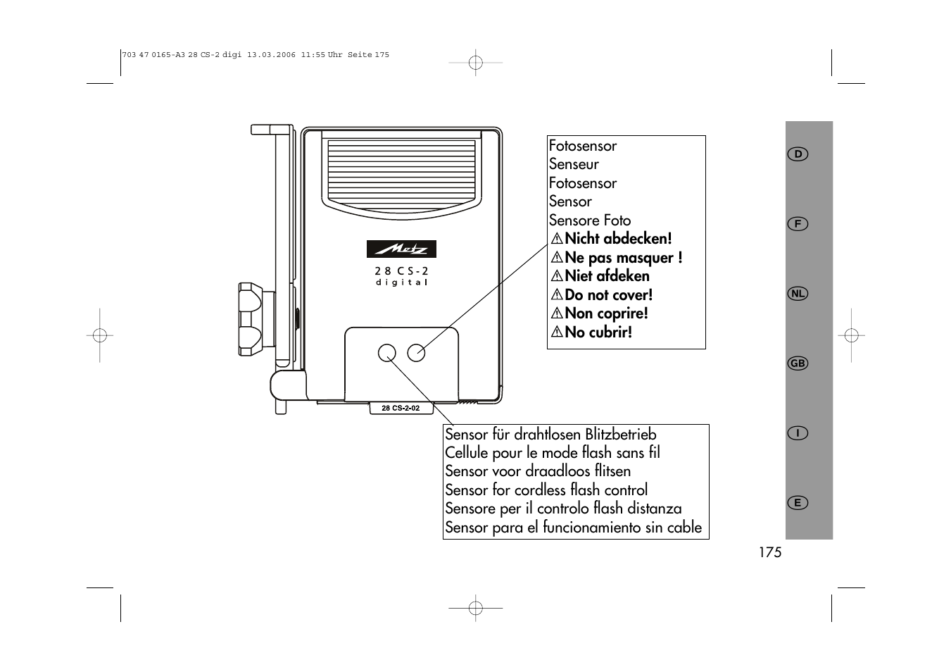 Metz MECABLITZ 28 CS-2 digital User Manual | Page 175 / 176