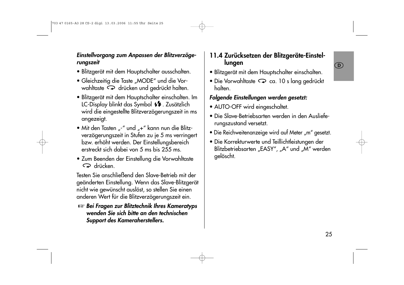 Metz MECABLITZ 28 CS-2 digital User Manual | Page 25 / 176