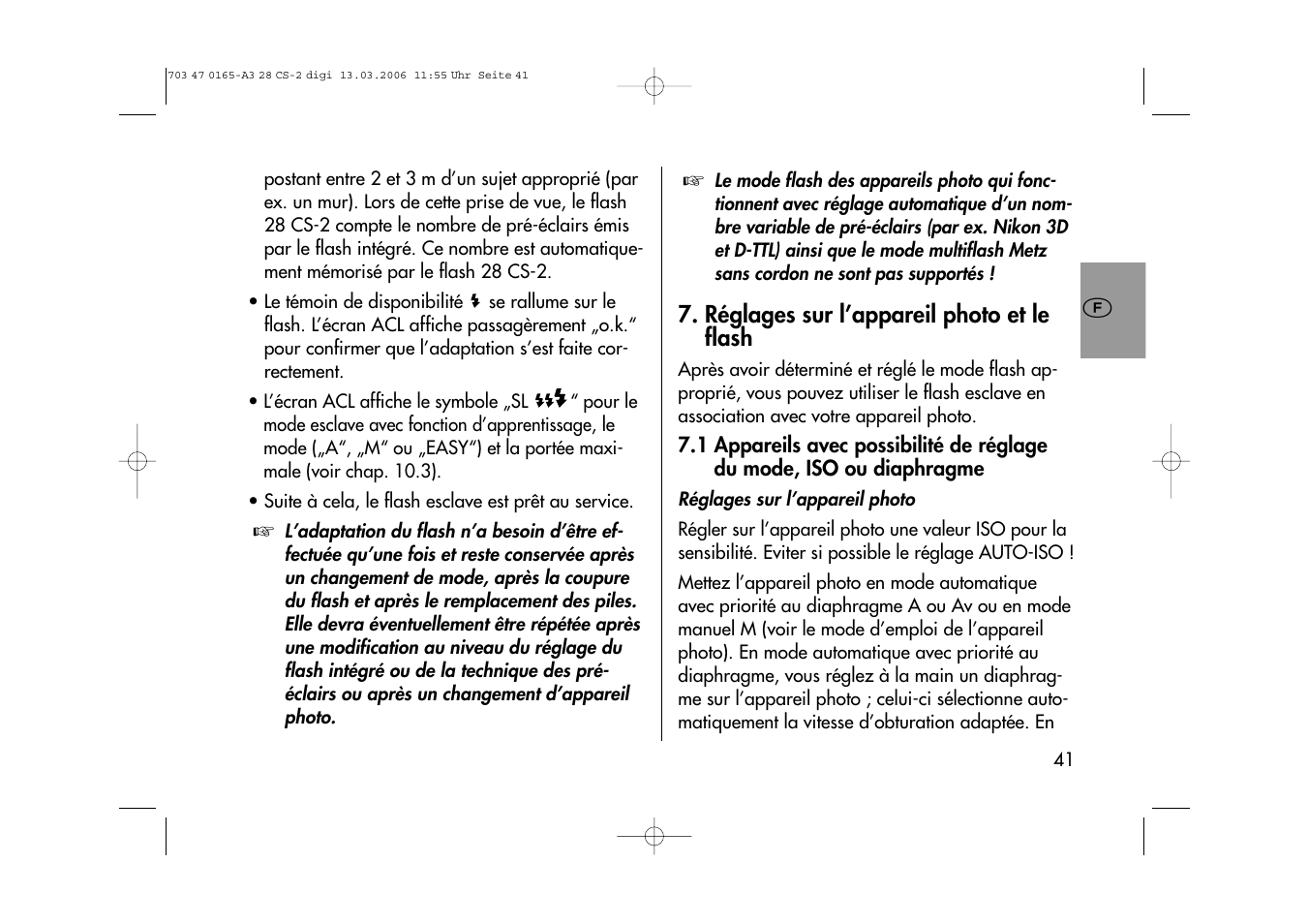 Metz MECABLITZ 28 CS-2 digital User Manual | Page 41 / 176