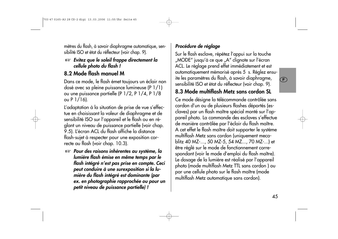 Metz MECABLITZ 28 CS-2 digital User Manual | Page 45 / 176
