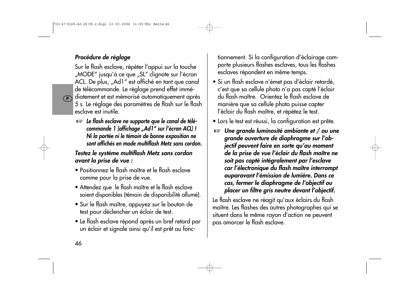 Metz MECABLITZ 28 CS-2 digital User Manual | Page 46 / 176