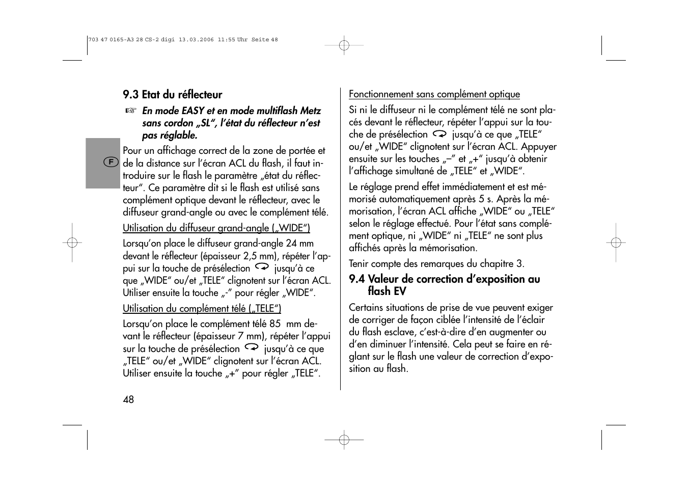 Metz MECABLITZ 28 CS-2 digital User Manual | Page 48 / 176