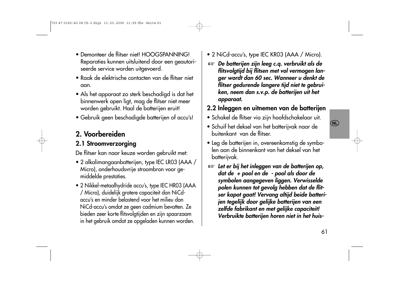 Metz MECABLITZ 28 CS-2 digital User Manual | Page 61 / 176