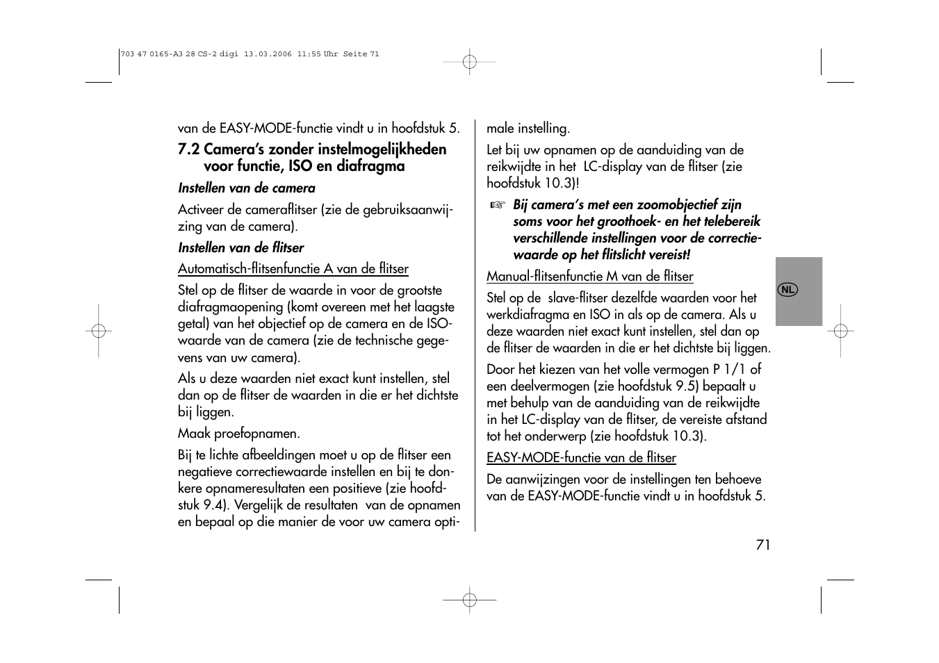 Metz MECABLITZ 28 CS-2 digital User Manual | Page 71 / 176
