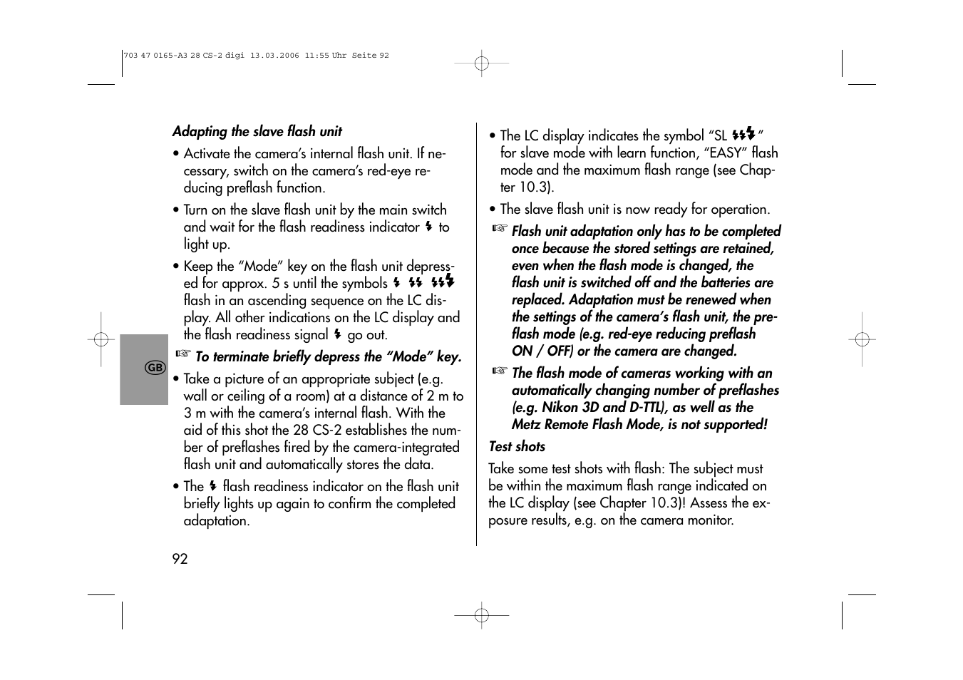 Metz MECABLITZ 28 CS-2 digital User Manual | Page 92 / 176