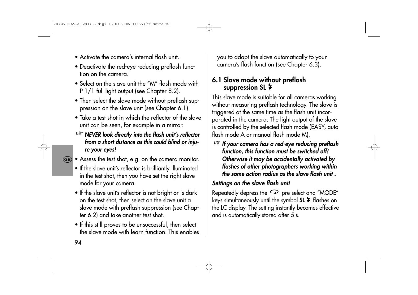 Metz MECABLITZ 28 CS-2 digital User Manual | Page 94 / 176