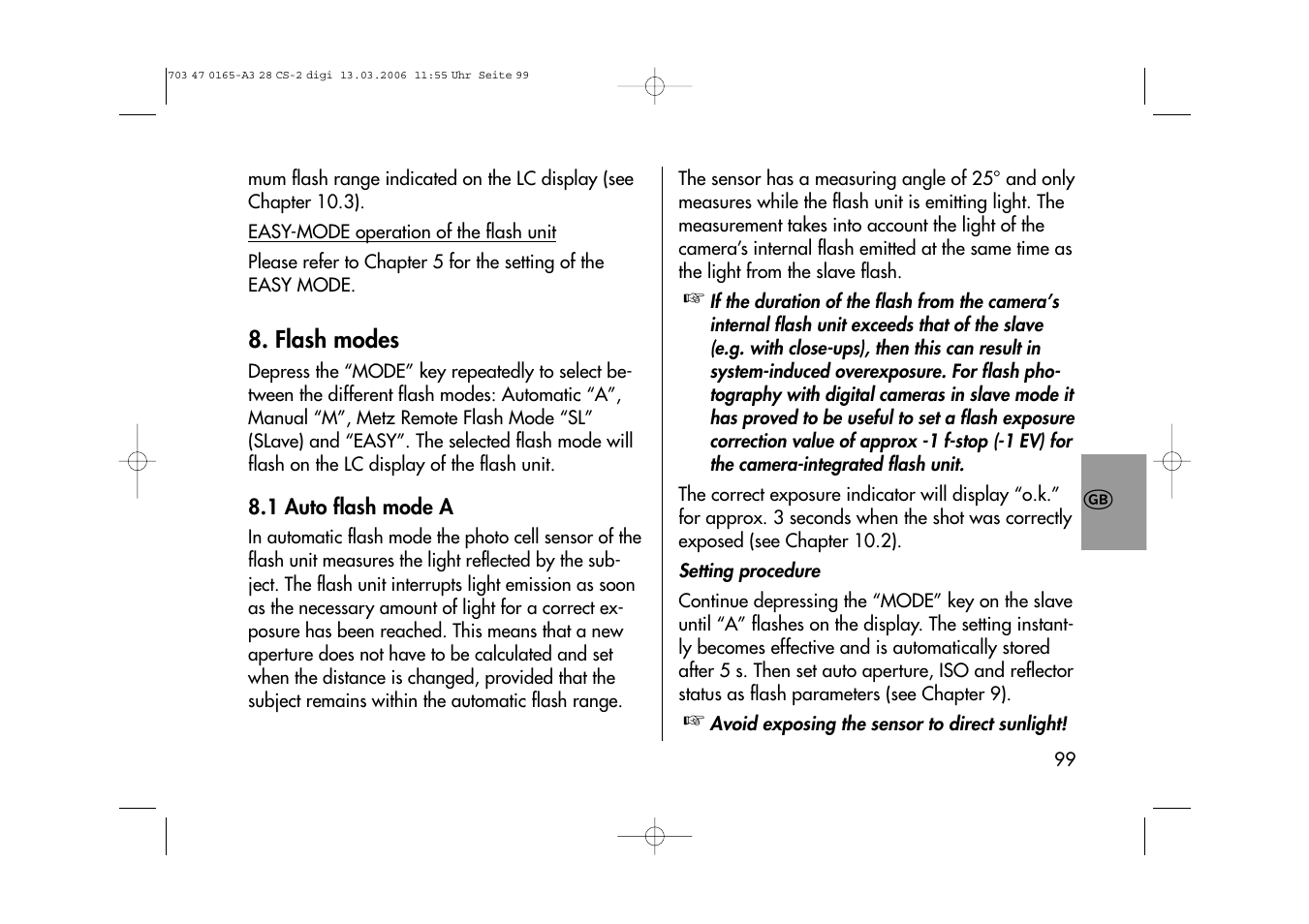 Metz MECABLITZ 28 CS-2 digital User Manual | Page 99 / 176