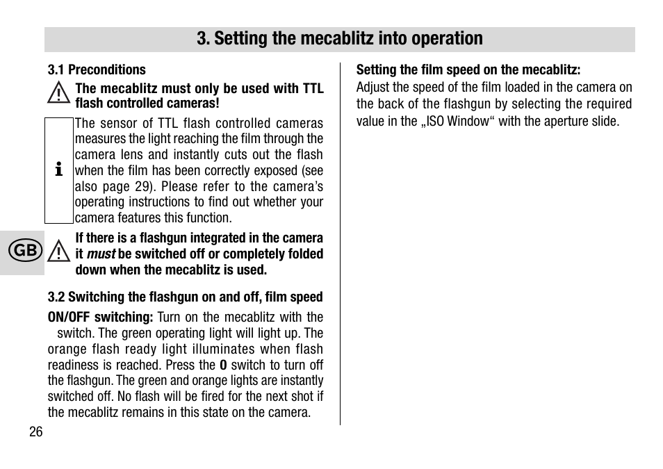 Metz MECABLITZ 28 AF-4 Minolta User Manual | Page 26 / 76