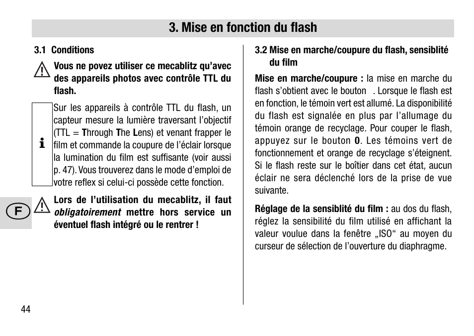 Metz MECABLITZ 28 AF-4 Minolta User Manual | Page 44 / 76